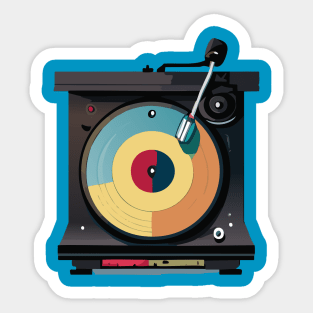 Turntable - Vintage Audio LP Vinyl Record Player design 1 Sticker